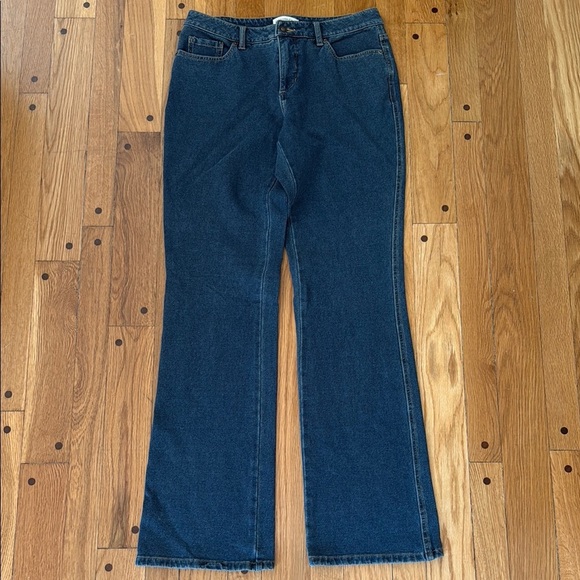 Coldwater Creek Size 8 Blue Stretch Denim Knit Classic Boot Cut Jeans - Picture 1 of 6